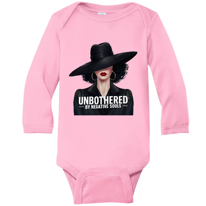 Unbothered By Negative Souls Light Skinned Sista Baby Long Sleeve Bodysuit