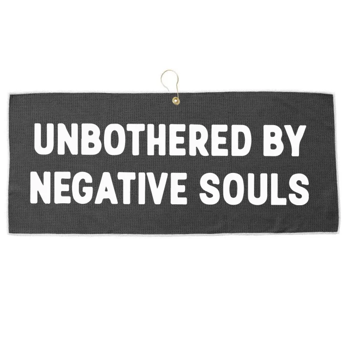 Unbothered By Negative Souls Large Microfiber Waffle Golf Towel