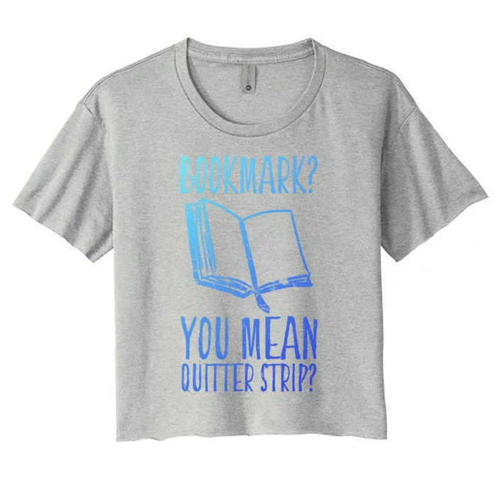 Unique Bookmark Perfect Book Nerd Cute Gift Women's Crop Top Tee