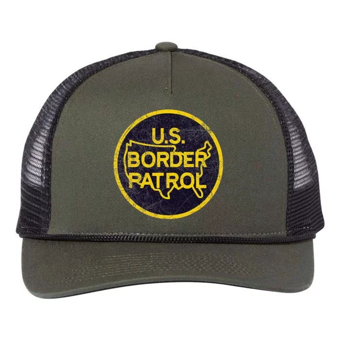 US Border Patrol USBP Protection Mexico Retro Rope Trucker Hat Cap