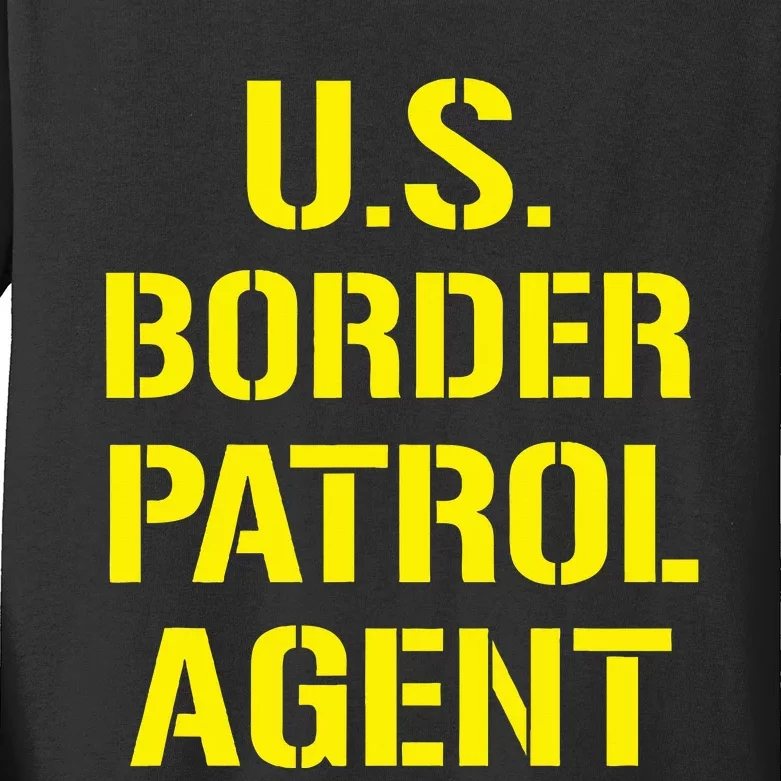 Us Border Patrol Agent Halloween Costume Ice Kids Long Sleeve Shirt