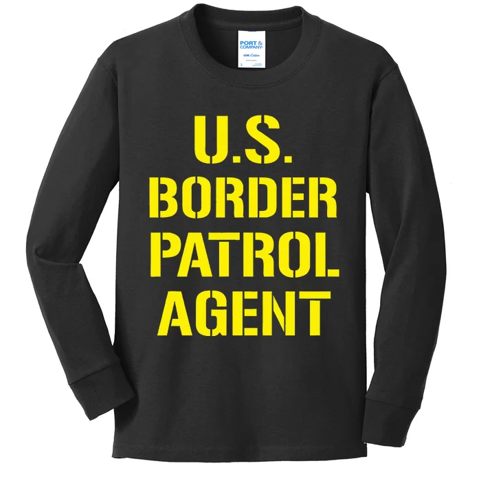 Us Border Patrol Agent Halloween Costume Ice Kids Long Sleeve Shirt