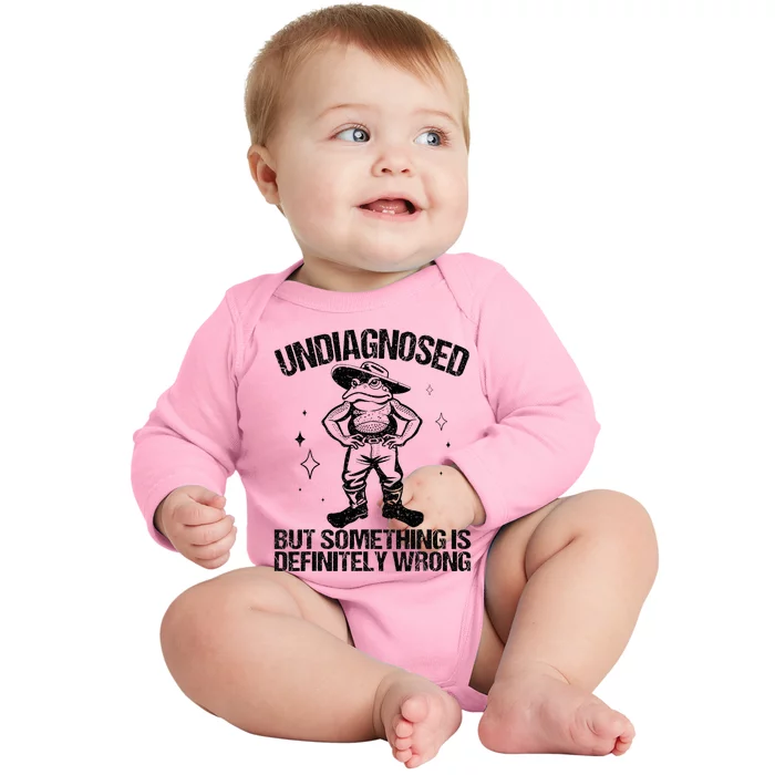 Undiagnosed But Something Is Definitely Wrong Cowboy Frog Baby Long Sleeve Bodysuit