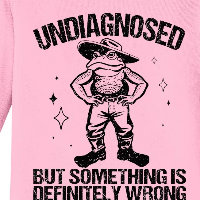 Undiagnosed But Something Is Definitely Wrong Cowboy Frog Baby Long Sleeve Bodysuit