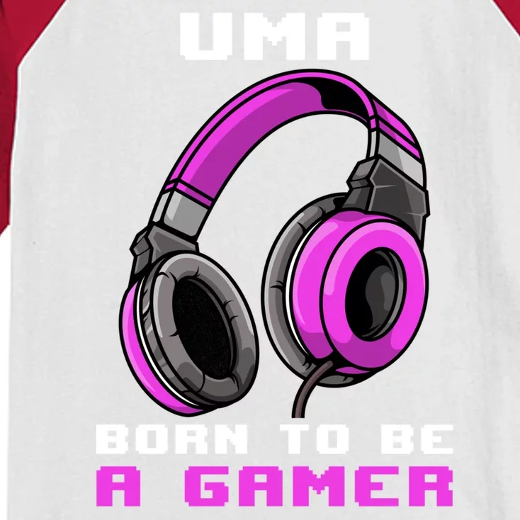 Uma Born To Be A Gamer Personalized Gift For Gamer Player Kids Colorblock Raglan Jersey