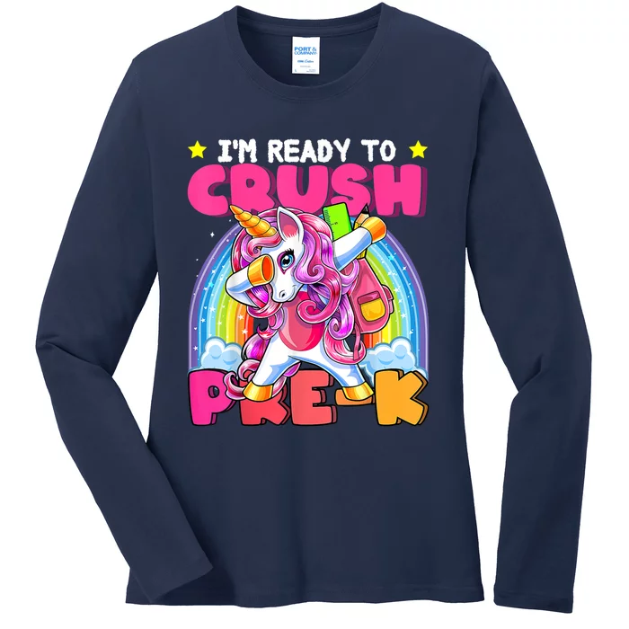 Unicorn Back To School Magical School Supplies Enchanting Classroom Decor Uni Ladies Long Sleeve Shirt