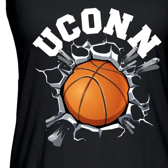 Uconn Basketball Ladies Essential Flowy Tank