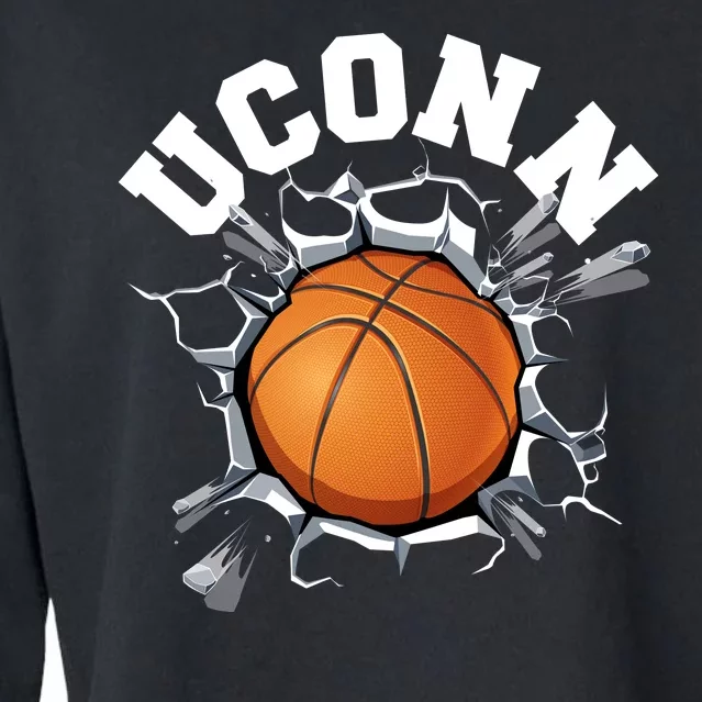 Uconn Basketball Cropped Pullover Crew