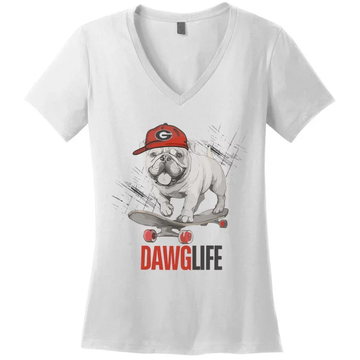 U.G.A Bulldogs Women's V-Neck T-Shirt