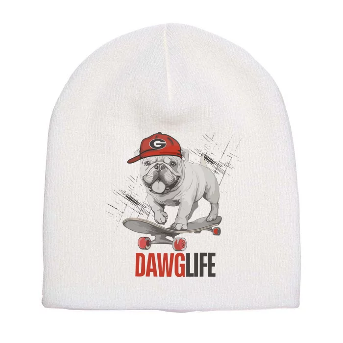 U.G.A Bulldogs Short Acrylic Beanie