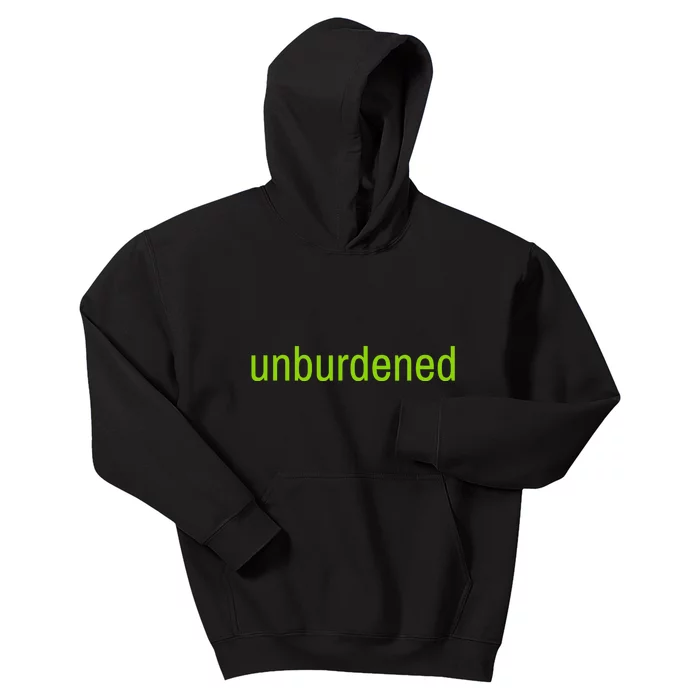 Unburdened By What Has Been Funny Lime Green Kids Hoodie