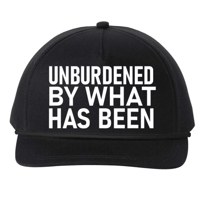 Unburdened By What Has Been Snapback Five-Panel Rope Hat