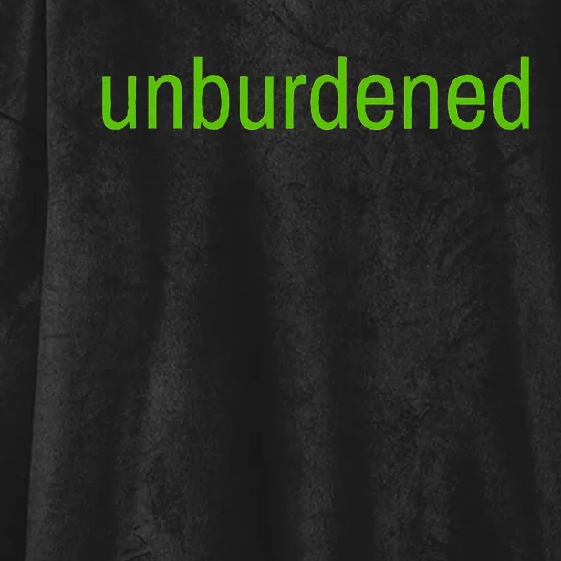 Unburdened By What Has Been Funny Lime Green Hooded Wearable Blanket