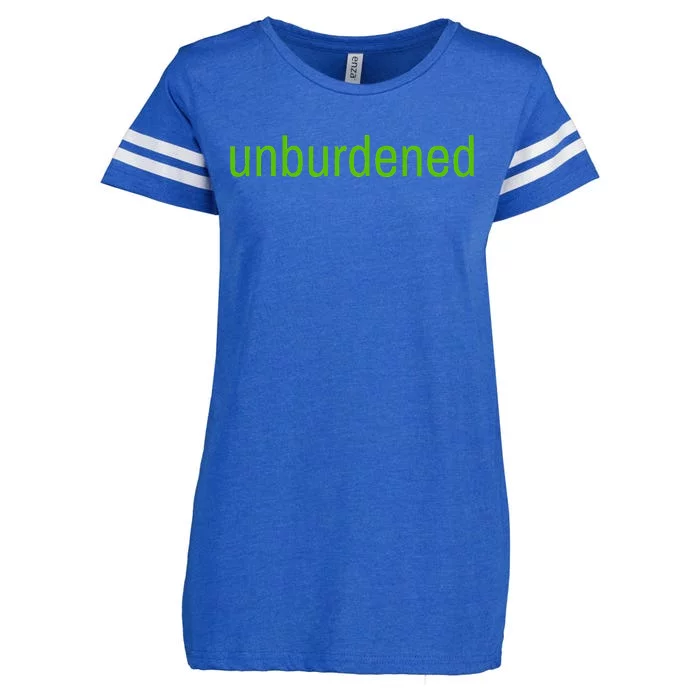 Unburdened By What Has Been Funny Lime Green Enza Ladies Jersey Football T-Shirt