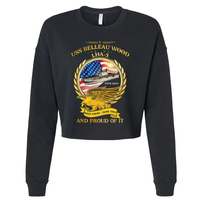 Uss Belleau Wood (Lha3) 19782005 Cropped Pullover Crew