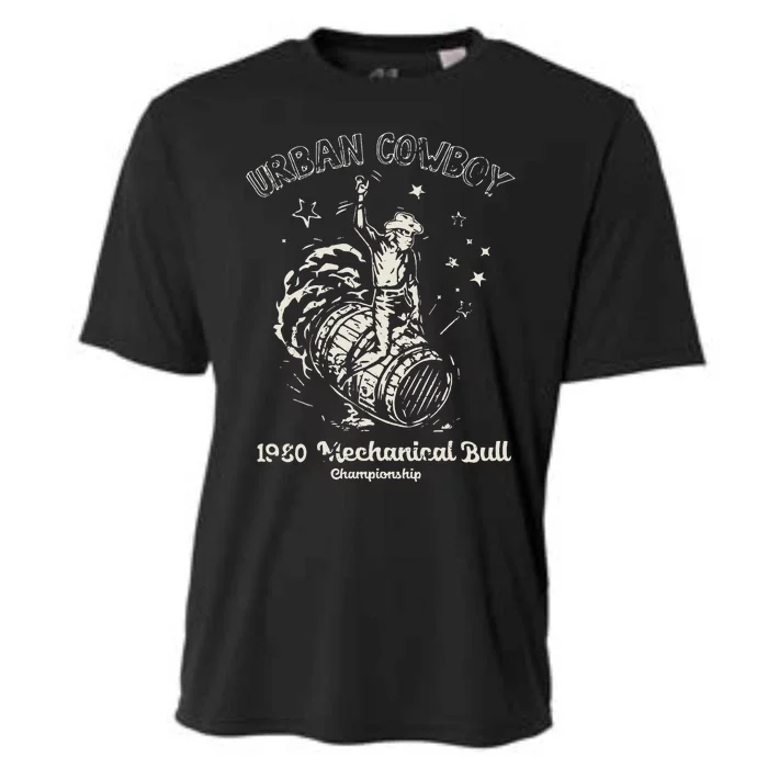 Urban Cowboy 1980S Mechanical Bull Cooling Performance Crew T-Shirt