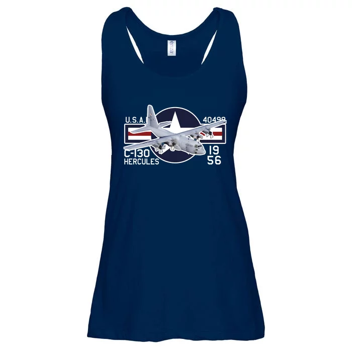 USAF C 130 Hercules Aircraft Ladies Essential Flowy Tank