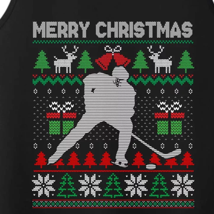 Ugly Christmas 2020 Hockey Player Santa Tree Xmas Costume Gift Performance Tank