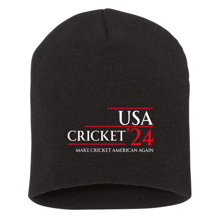 Usa Cricket 24 Make Cricket American Again Short Acrylic Beanie