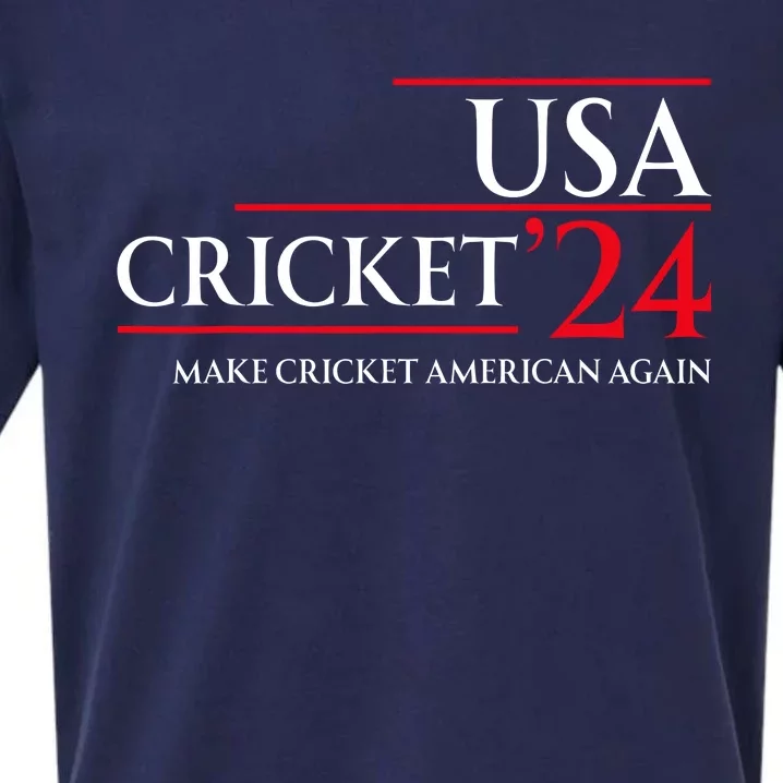 Usa Cricket 24 Make Cricket American Again Sueded Cloud Jersey T-Shirt