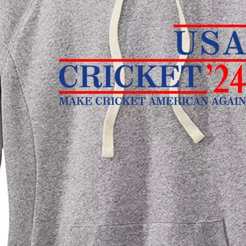 Usa Cricket 24 Make Cricket American Again Women's Fleece Hoodie