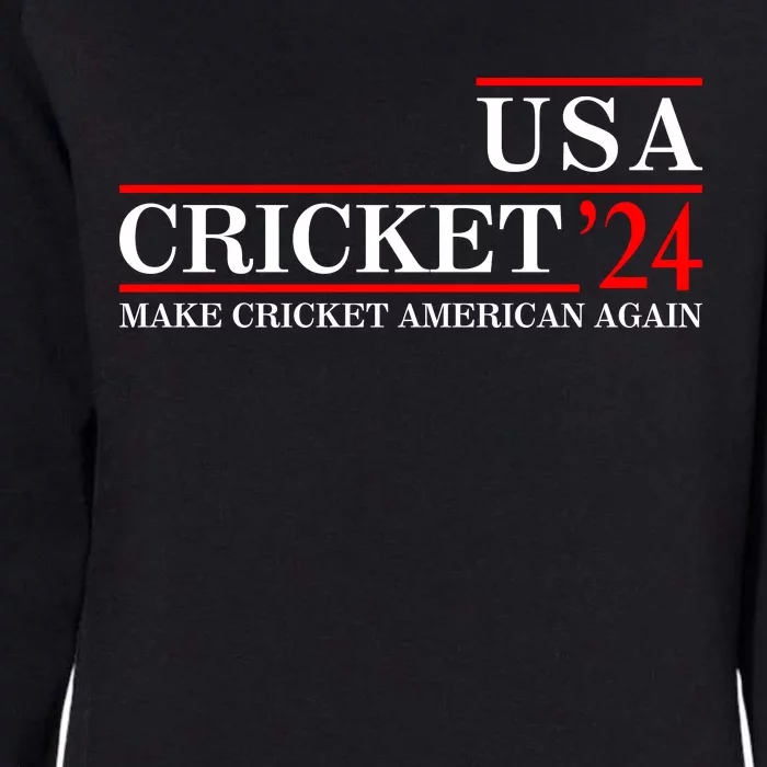 Usa Cricket 24 Make Cricket American Again Funny Cricket Player Cricket Usa Team Womens California Wash Sweatshirt