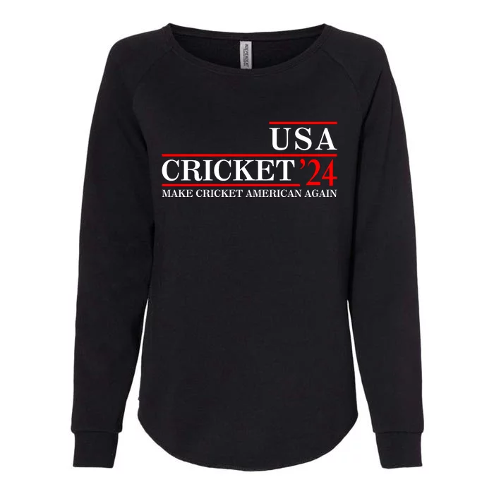 Usa Cricket 24 Make Cricket American Again Funny Cricket Player Cricket Usa Team Womens California Wash Sweatshirt