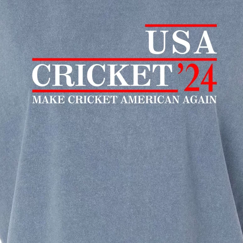 Usa Cricket 24 Make Cricket American Again Funny Cricket Player Cricket Usa Team Garment-Dyed Women's Muscle Tee