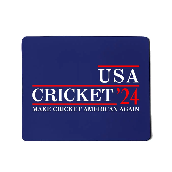 Usa Cricket 24 Make Cricket American Again Funny Cricket Player Cricket Usa Team Mousepad