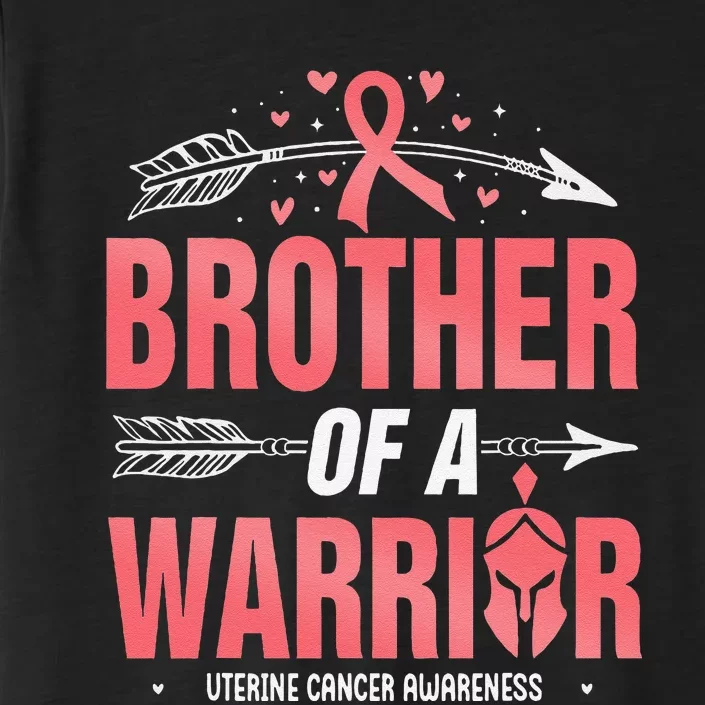 Uterine Cancer Awareness Brother Of A Warrior Peach Ribbon ChromaSoft Performance T-Shirt