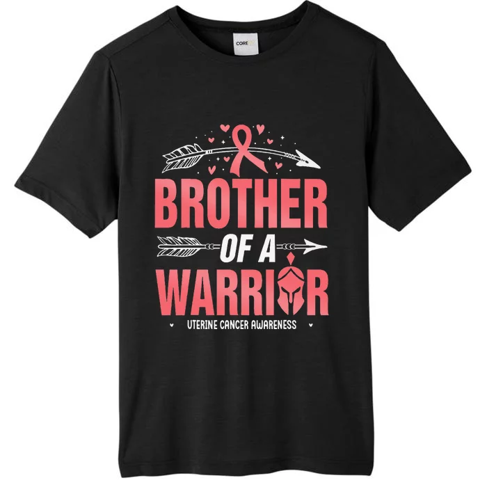 Uterine Cancer Awareness Brother Of A Warrior Peach Ribbon ChromaSoft Performance T-Shirt