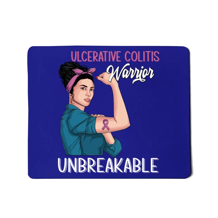 Ulcerative Colitis Awareness Warrior Unbreakable Meaningful Gift Mousepad