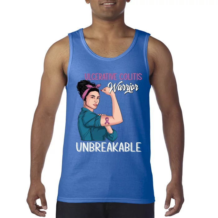 Ulcerative Colitis Awareness Warrior Unbreakable Meaningful Gift Tank Top