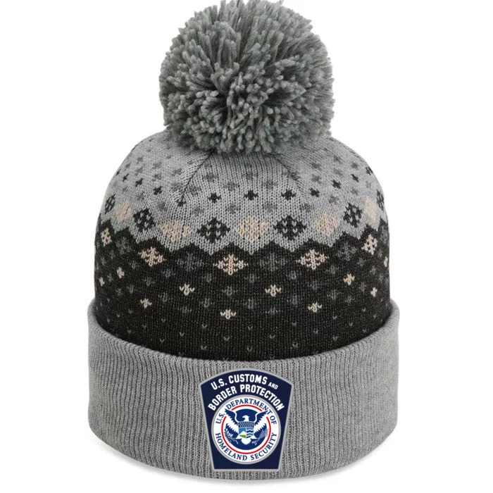 Us Customs And Border Protection Cbp Security Patrol Gift The Baniff Cuffed Pom Beanie