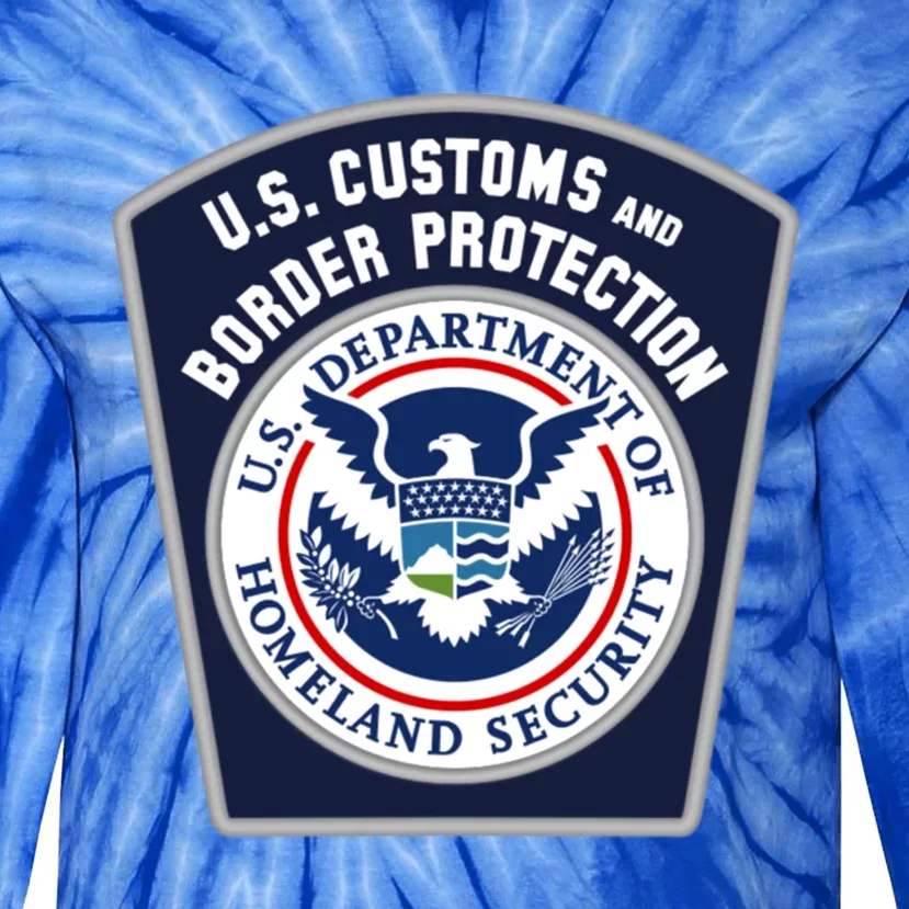 Us Customs And Border Protection Cbp Security Patrol Gift Tie-Dye Long Sleeve Shirt