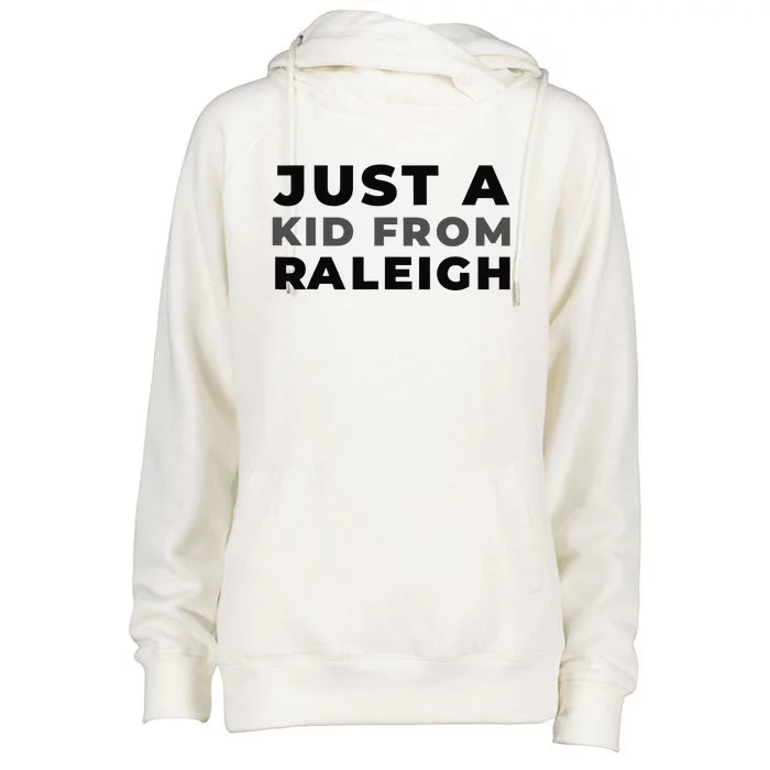 Us City American Just A From North Carolina Raleigh Womens Funnel Neck Pullover Hood