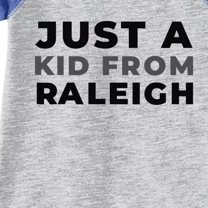 Us City American Just A From North Carolina Raleigh Infant Baby Jersey Bodysuit