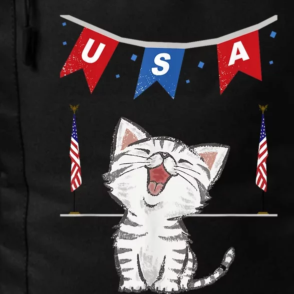 USA, Cat, American, Flag, Daily Commute Backpack