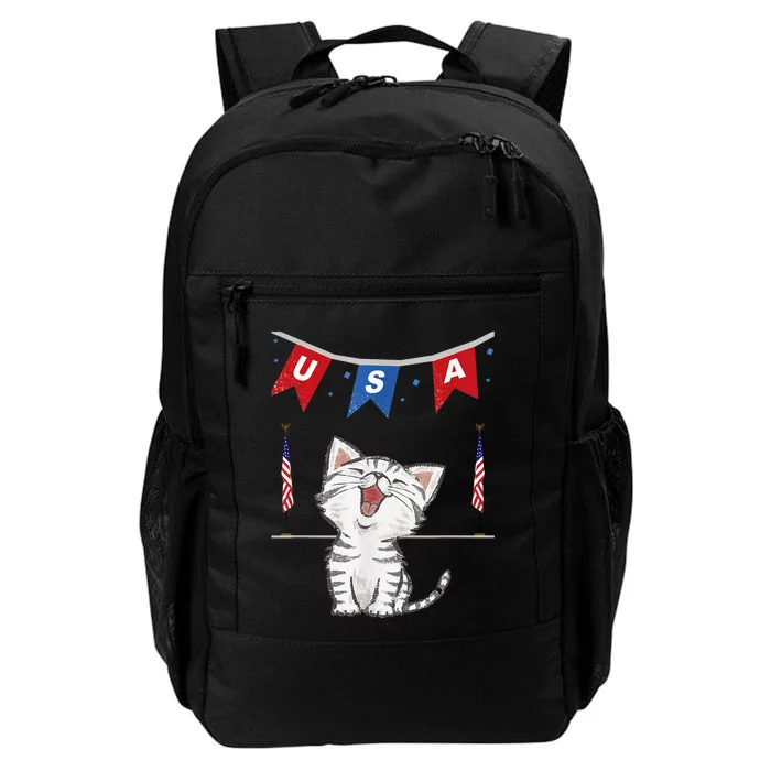 USA, Cat, American, Flag, Daily Commute Backpack