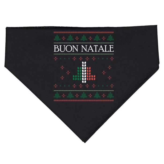 Ugly Christmas Buon Natale Christmas Italy Italians USA-Made Doggie Bandana