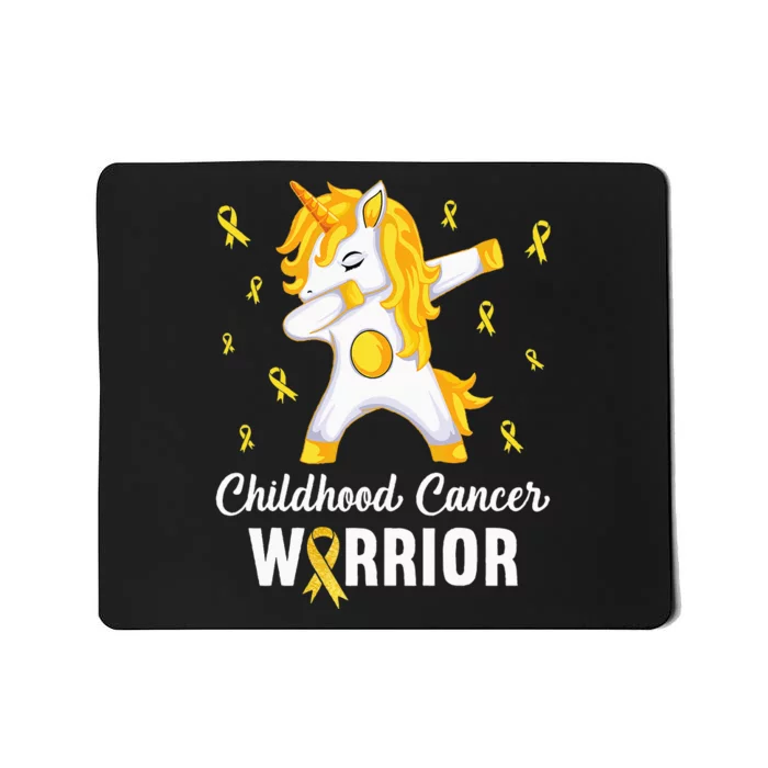 Unicorn Childhood Cancer Warrior In September We Wear Gold Mousepad