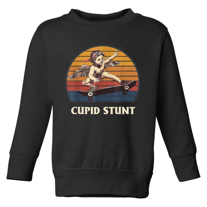 Unhinged Cringe Cupid Stunt Toddler Sweatshirt