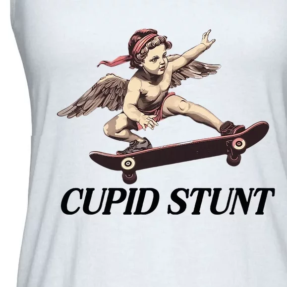 Unhinged Cringe Cupid Stunt Funny Inappropriate Embarrassing Ladies Essential Flowy Tank