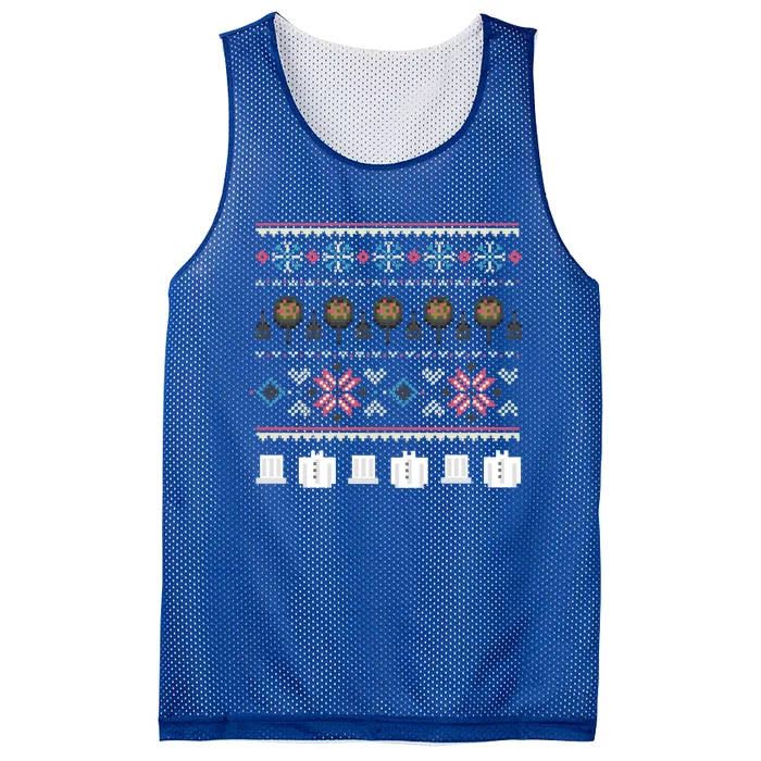 Ugly Christmas Chef Funny Holiday Gift Mesh Reversible Basketball Jersey Tank