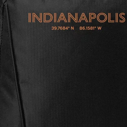 Usa City Coordinates Funny Gift Us Indianapolis Funny Gift City Backpack