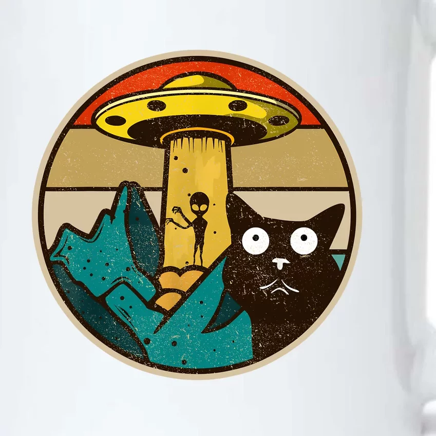 Ufo Crazy Cat Alien Black Color Changing Mug