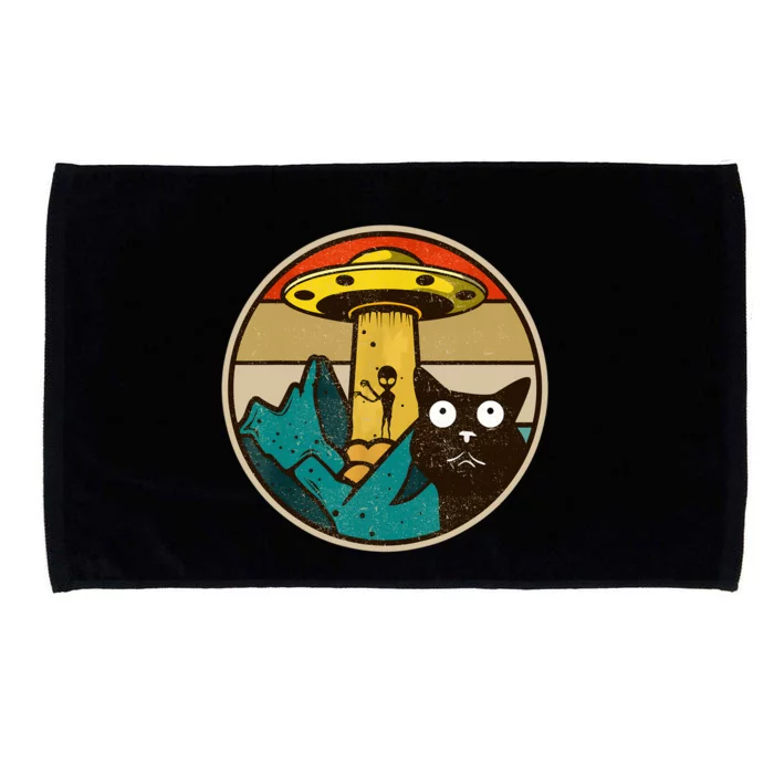 Ufo Crazy Cat Alien Microfiber Hand Towel