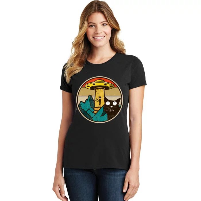 Ufo Crazy Cat Alien Women's T-Shirt