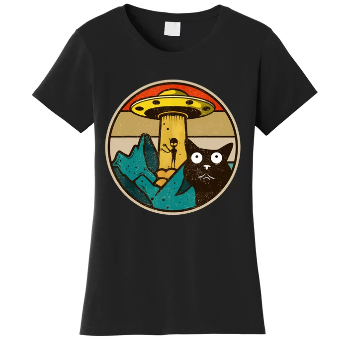 Ufo Crazy Cat Alien Women's T-Shirt