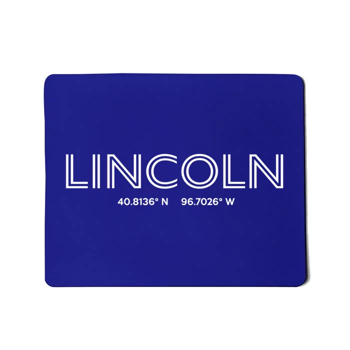 Usa City Coordinates Us Lincoln Gift Mousepad